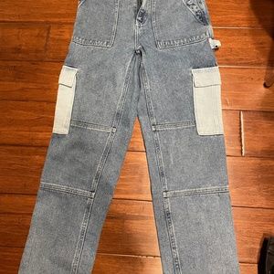 PacSun High Rise Carpenter Jean Size 25 Light and Regular Denim